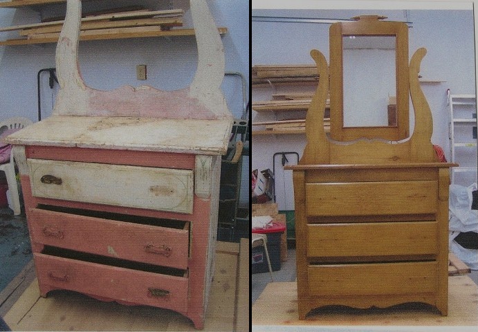 Dresser with mirror