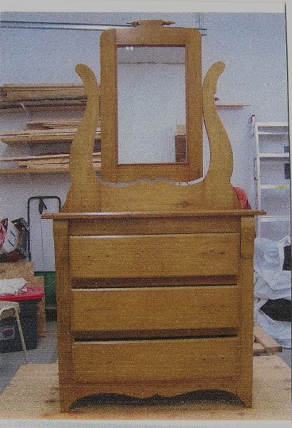 Cabinet with faux-finish